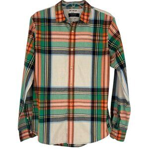 Scotch & Soda Mens Shirt Multi Color Plaid Flannel Button Up Long Sleeve Size M